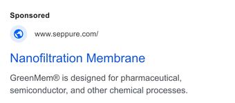 Ad by SepPure Technologies