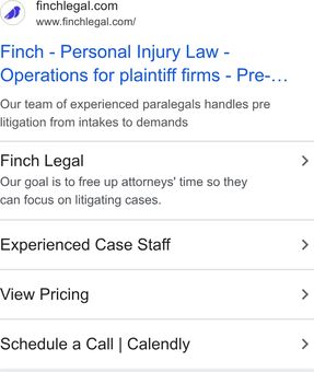 Ad by Finch Legal Inc